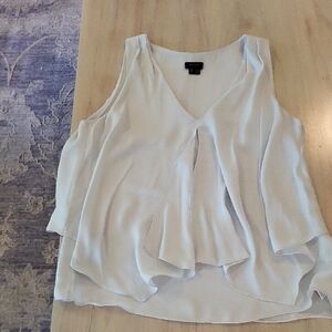 Theory Ice Blue Asymmetrical Tank Top